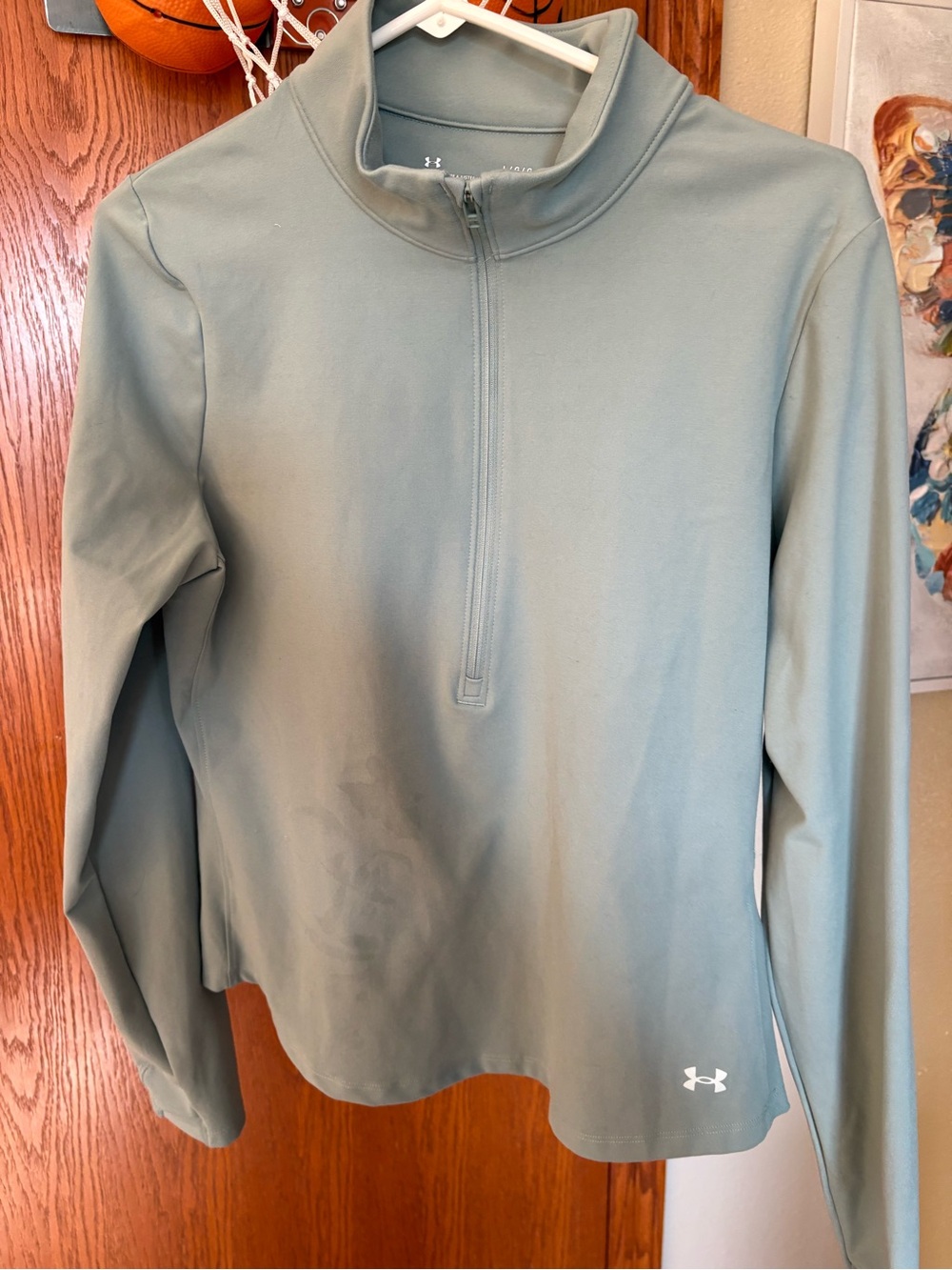 Under Armour Women’s Light Sage Green Quarter-Zip Performance Pullover